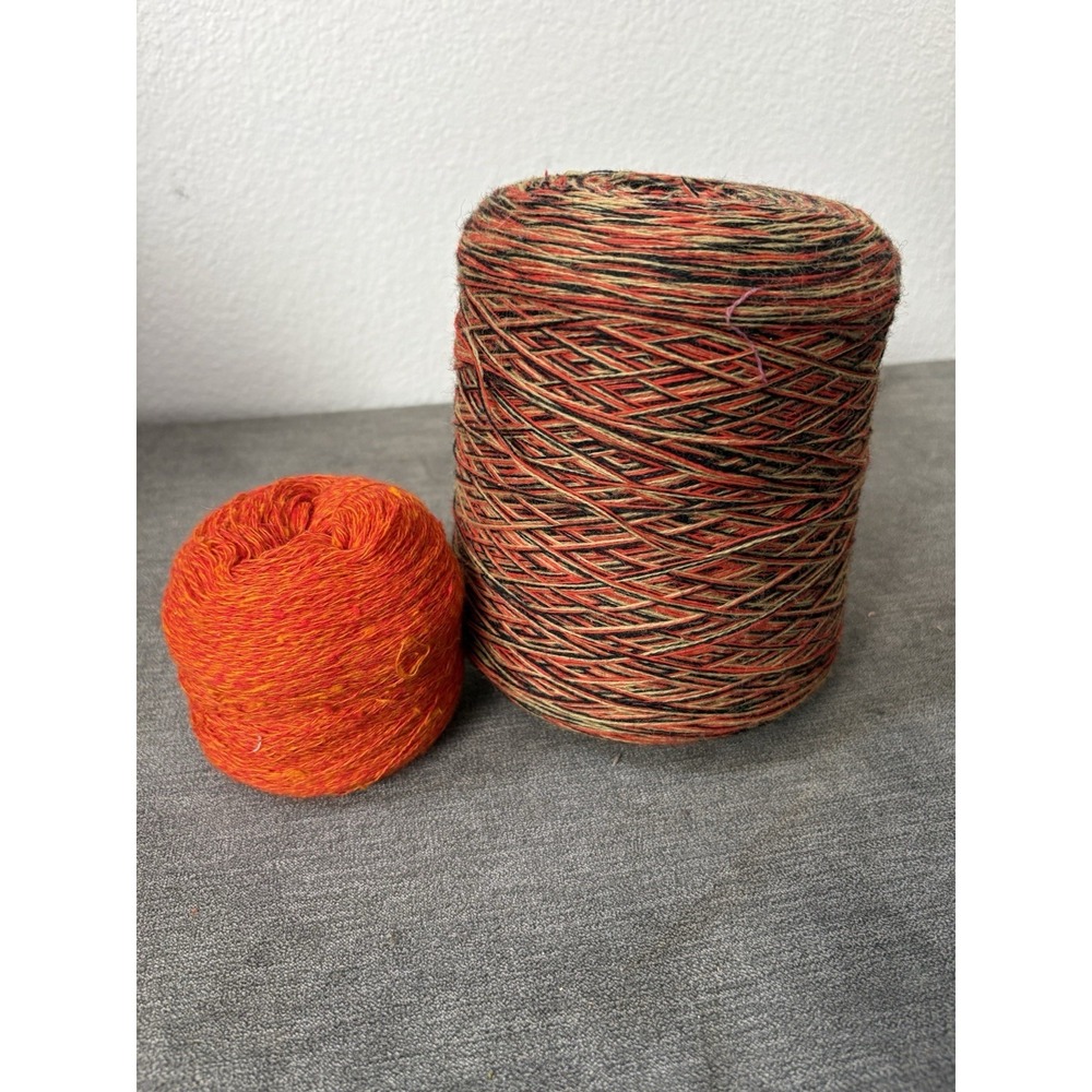 Lot 2 Cones Yarn for Knitting Machines Various Brands &‎ Weights MCM 70s Colors